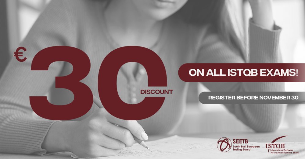 SEETB Launches Black November Discount Campaign - €30 Off All ISTQB Exams!