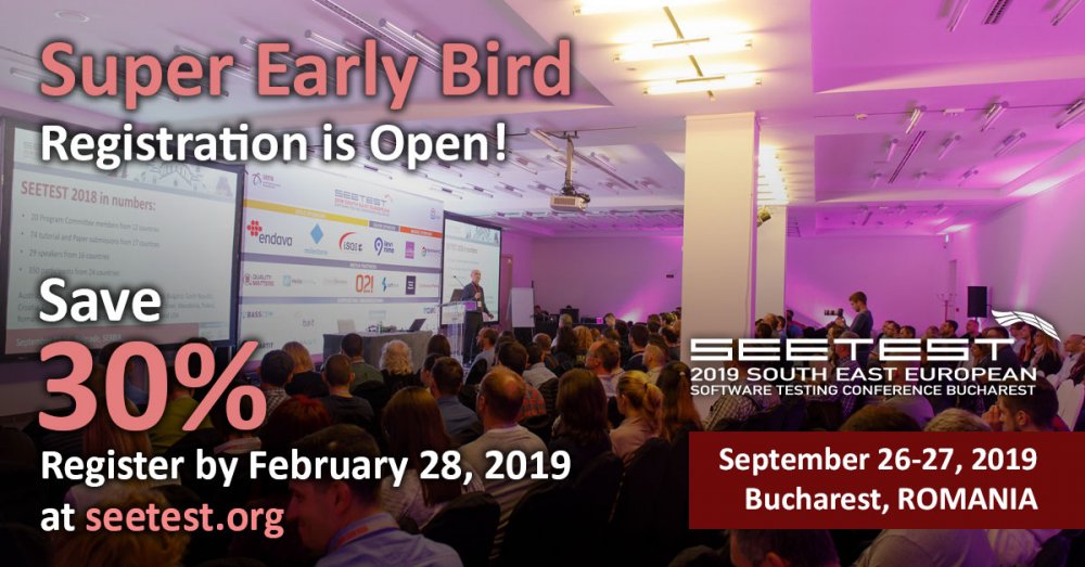 SEETEST 2019 Super Early Bird Registry is open!