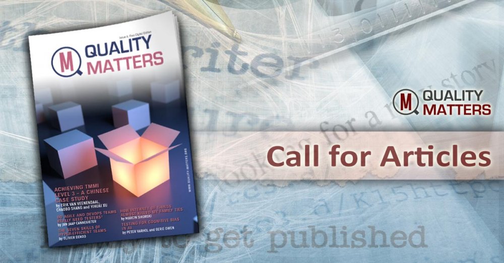 Call for articles for Quality Matters is open!