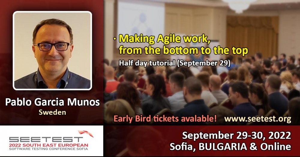 Presenting our first tutorial speaker at SEETEST 2022 – Pablo Garcia Munos!