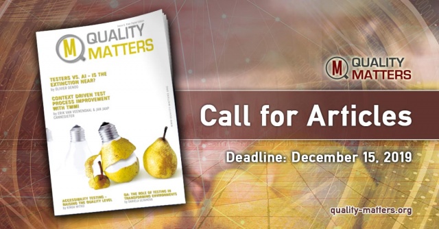 Call for Papers for Issue 10 of Quality Matters is now open!